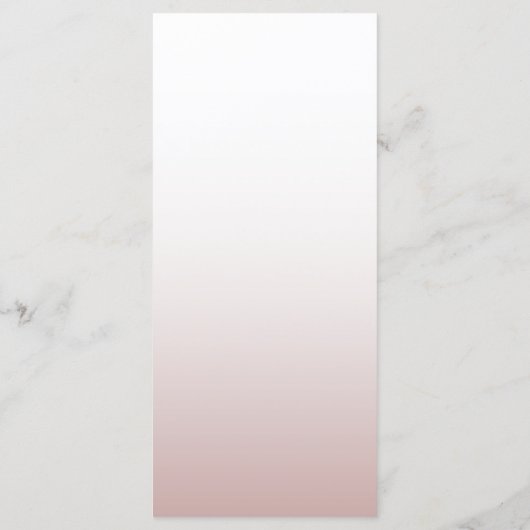 Chic Rose Gold Wedding Dinner Menu Menükarte (Rückseite)