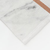 Chic Rose Gold Weißer Marmor Stilvoll Fleecedecke (Ecke)