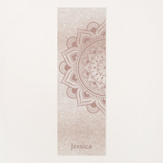 Chic Rose Gold Yogi Mandala Namaste Om Benutzerdef Yogamatte