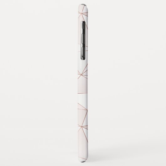 Chic Rose Goldenes geometrisches Abstraktes Muster Case-Mate iPhone Hülle (Hinten/Links)