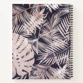 Chic Rose Goldenes geometrisches Abstraktes Muster Notizblock (Rückseite)