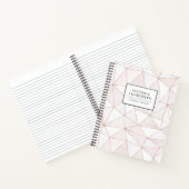 Chic Rose Goldenes geometrisches Abstraktes Muster Notizblock (Innenseite)
