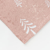 Chic Rose goldfarbenes Weihnachtsbaummuster Fleecedecke (Ecke)