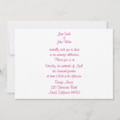 Chic Rose Hochzeit Einladung (Rückseite)