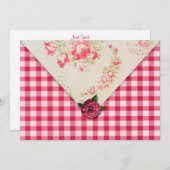 Chic Rose Hochzeit Einladung (Vorne/Hinten)