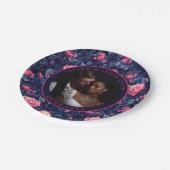 Chic Rose Hochzeiten Teller für Trauzeugen von Bri (Schrägansicht)