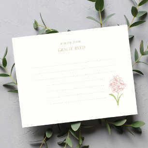 Chic Rose Hochzeithandgeschriebene Note Card