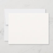 Chic Rose Hochzeithandgeschriebene Note Card (Rückseite)