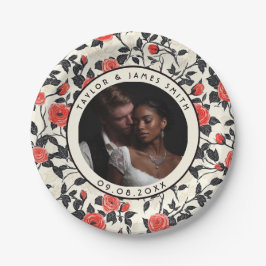 Chic Rose Minimalistische Hochzeiten Teller für Pa