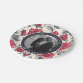 Chic Rose Minimalistische Hochzeiten Teller für Pa (Schrägansicht)