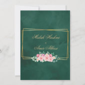 Chic Rose Moschee Goldene islamische Hochzeit Einladung (Rückseite)