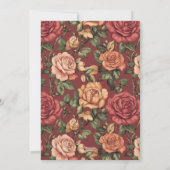 Chic Rose Petal Milestone Birthday Einladung (Rückseite)