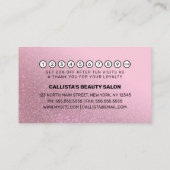 Chic Rose Pink Glitzer Gradient Typografie Treuekarte (Rückseite)