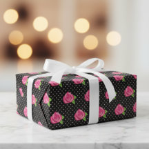 Chic Rose Print Gift Wrap Sortiment