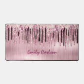 Chic Rose Rosa Tropfen Schreibtischunterlage (Vorderseite)