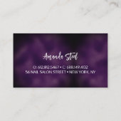 Chic Rose Rosa Tropfmonogramm Visitenkarte (Rückseite)