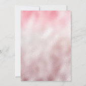 Chic Rose Rose Gold Glitzer Tropfen Monogramm Einladung (Rückseite)