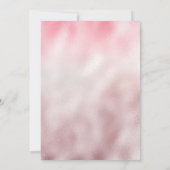 Chic Rose rot Gold Glitzer Tropfen Weihnachten Einladung (Rückseite)