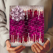 Chic Rose, rötlich-braun Glitzer Rote Tropfen Mono Geschenkpapier