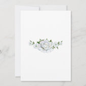 Chic Rose & Silver Border Floral Wedding Einladung (Rückseite)