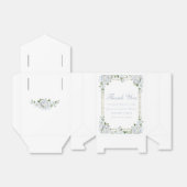 Chic Rose & Silver Border Floral Wedding Geschenkschachtel (Ungefaltet)
