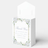 Chic Rose & Silver Border Floral Wedding Geschenkschachtel (Geöffnet)