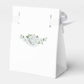 Chic Rose & Silver Border Floral Wedding Geschenkschachtel (Rückseite)