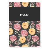 Chic Rose Tischnummer Card (Vorderseite)