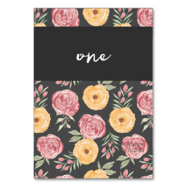 Chic Rose Tischnummer Card