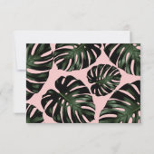 Chic Rose Tropical Beach Bridesmaid Vorschlagkarte Dankeskarte (Rückseite)