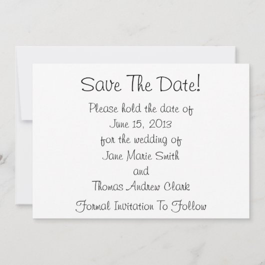 Chic Rose und Streifen Save the Date (Rückseite)