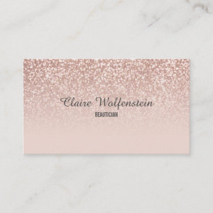 Chic Roségold Glitter Professional Visitenkarte