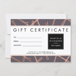 Chic Roségold-Haarklammern Friseur Grau Geschenk