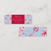 Chic-Rosen-blaue dünne Geschäfts-Karte 2 Mini Visitenkarte (Vorne/Hinten)