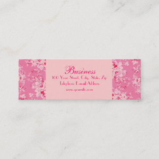 Chic-Rosen-dünne rosa Geschäfts-Karte 2 Mini Visitenkarte