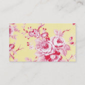 Chic-Rosen-Geschäfts-Karte 1 Visitenkarte (Rückseite)