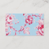 Chic-Rosen-Geschäfts-Karte 2 Visitenkarte (Rückseite)