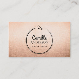 Chic-Rosen-Gold und schwarze Visitenkarte