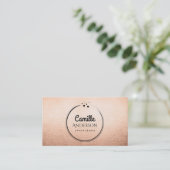 Chic-Rosen-Gold und schwarze Visitenkarte (Stehend Vorderseite)