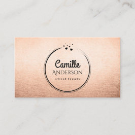 Chic-Rosen-Gold und schwarze Visitenkarte