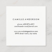 Chic-Rosen-Gold und Zickzack Quadratische Visitenkarte (Rückseite)