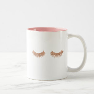 Chic-Rosen-Goldeyelashes-Kaffee-Tasse Zweifarbige Tasse