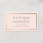 Chic-Rosen-Goldfolie u. erröten rosa natürliche Visitenkarte (Vorderseite)