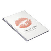 Chic-Rosen-Goldlippenmake-upkünstler Notizblock (Rechte Seite)