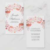Chic-Rosen-Goldmit Blumenelegantes und Vintag Visitenkarte (Vorne/Hinten)