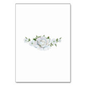 Chic Rosen & Silber-Rand Blumenhochzeit Tischnummer (Rückseite)