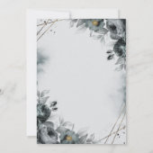 Chic Roses Gray 60th Birthday Einladung (Rückseite)