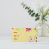 Chic Roses Visitenkarte (Stehend Vorderseite)