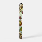 Chic roses wild violets stained Glass iPhone Hülle (Rechte Seite)