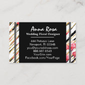 *~* Chic-rote Mohnblumen-Glitzer-mit Blumenfolie Visitenkarte (Rückseite)